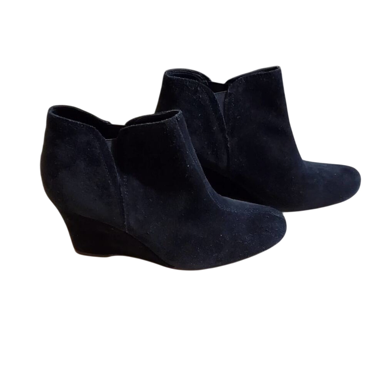 Born Crown Faylan Suede Leather Wedge Booties Women's Size 10